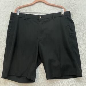 Peter Millar Shorts Mens 38 Black Performance Golf Classic Polyester Pockets